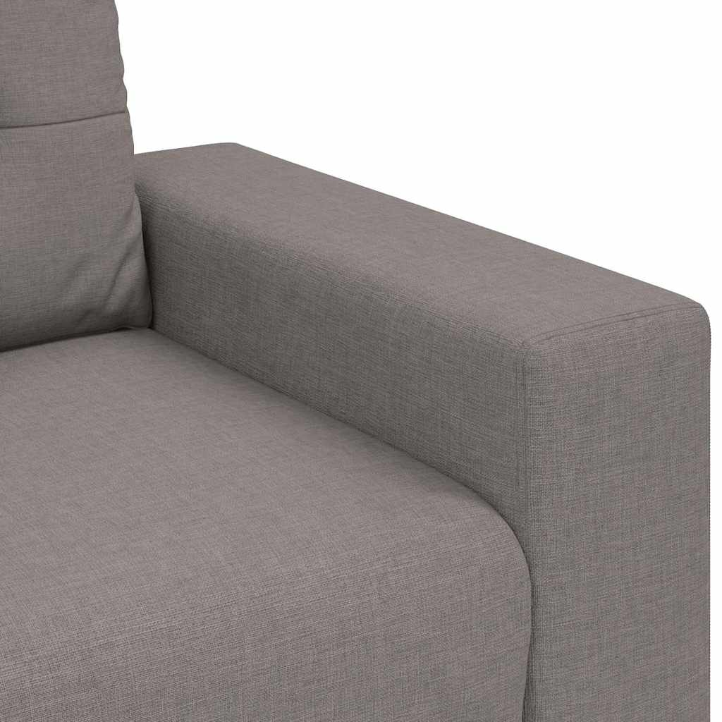 3-Seater Sofa with Cushion Taupe Fabric